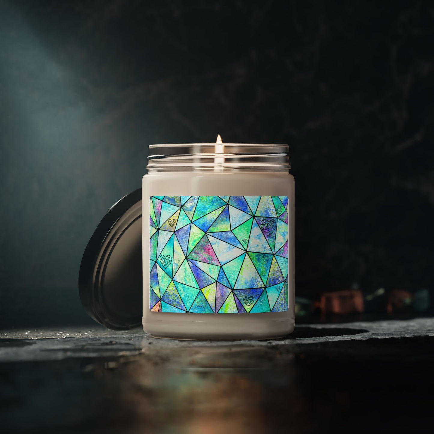 Stained Glass Heart - Scented Soy Candle, 9oz