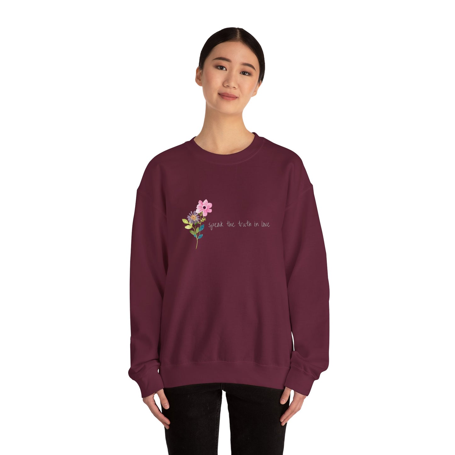 Speak the Truth in Love - Unisex Heavy Blend™ Crewneck Sweatshirt